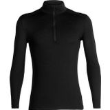 Icebreaker - Long Sleeve Half Zip - Kleding - Zwart - Merinowol