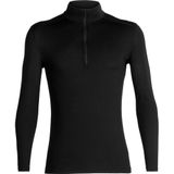 Icebreaker - Long Sleeve Half Zip - Kleding - Zwart - Merinowol