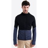 Icebreaker Merino 200 Realfleece Descender Sweatshirt Met Rits Zwart Man