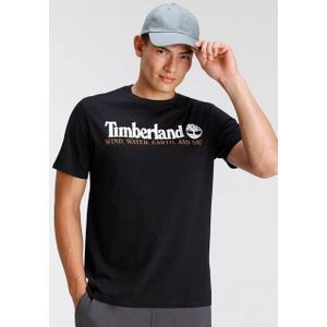 Timberland, Heren, Tops, Zwart, Maat: S Katoen,
