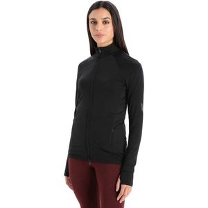 Icebreaker Zone Knit Zip Sweatshirt Zwart Vrouw