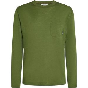 Icebreaker Merino Tech Lite Iii Relaxed Pocket T-shirt Met Lange Mouwen Groen M Man