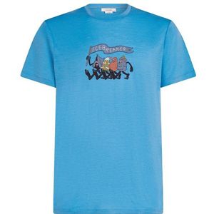 Icebreaker Merino 150 Tech Lite S/S Tee Hike Together Merinoshirt (Heren |blauw)