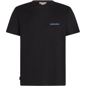 Icebreaker Merino 150 Tech Lite S/S Tee IB Wordmark Merinoshirt (Heren |zwart)