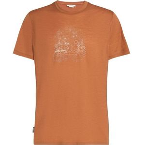 Icebreaker - Wandel- en bergsportkleding - M Merino 150 Tech Lite III SS Tee Van Camp Dusty Clay voor Heren - Maat M - Bruin