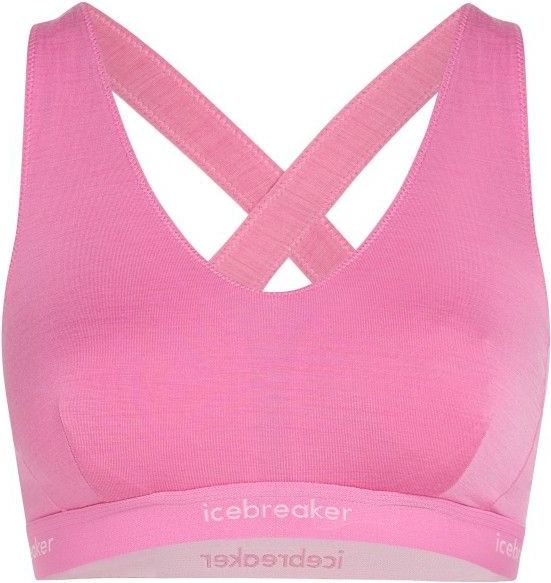Icebreaker Merino 125 Cool Lite Sprite Racerback Sportbeha Roze XS Vrouw