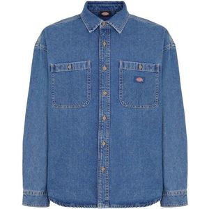Dickies Heren Overhemd Denim Blauw