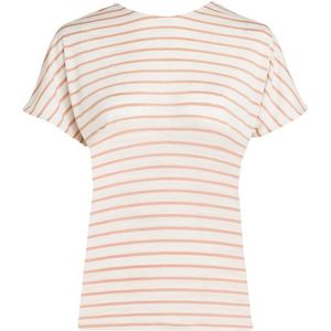 Icebreaker Womens Drayden Reversible S/S Top Stripe Merinoshirt (Dames |wit)