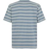 Lewistown - Geribbelde Kraag - Gestreept T-shirt met Kwartmouwen