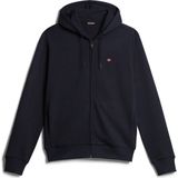 Napapijri - Hoodie - Blauw - Katoen - Met Borduursel