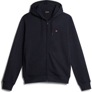 Napapijri - Hoodie - Blauw - Katoen - Met Borduursel