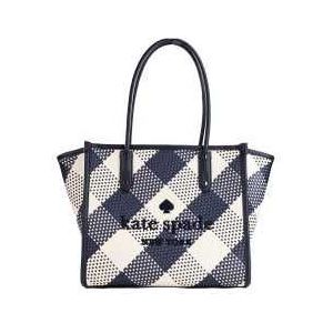 Kate Spade Ella gingham blazer blauw oversized schoudertas