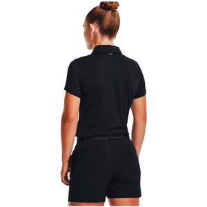 UA Zinger Polo SS-Black Jet Gray Metallic Silver