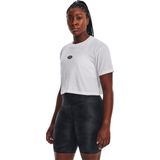 Under Armour Branded Logo Crop T-shirt Met Korte Mouwen Wit L Vrouw