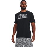 Under Armour T-Shirt UA Protect This House Short Sleeve Black (US LG)