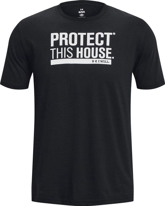 Under Armour T-Shirt UA Protect This House Short Sleeve Black (US LG)