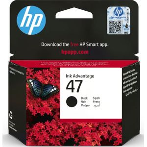 HP 47 Black Original Ink Advantage Cartridge inktcartridge 1 stuk(s) Origineel Normaal rendement Zwart