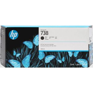 HP 738 300-ml Black DesignJet Ink Cartridge inktcartridge 1 stuk(s) Origineel Hoog (XL) rendement Zwart
