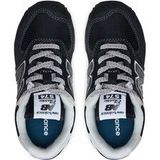 New Balance - PC574V1 - Leren Sneakers - Zwart - Unisex voor Kinderen