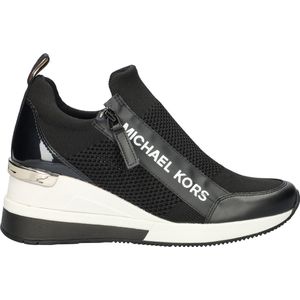 Michael Korsvoor vrouwen. 43S2WIFS1D Willis wigtrainer zwart (38.5), 5 tot 8 cm, Ritssluiting, Casual