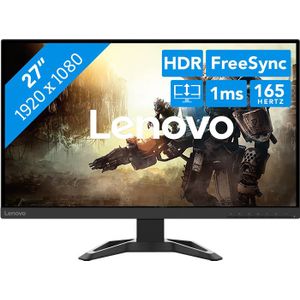 Lenovo G27-30 gaming monitor 2x HDMI, 1x DisplayPort, AMD FreeSync, 165Hz