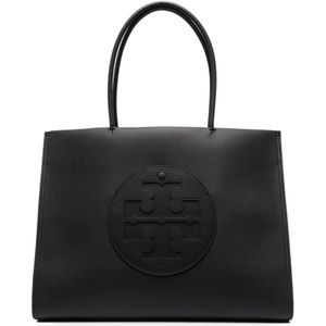 Tory Burch, Tassen, Dames, Zwart, ONE Size, Zwarte Bio Tote Tas