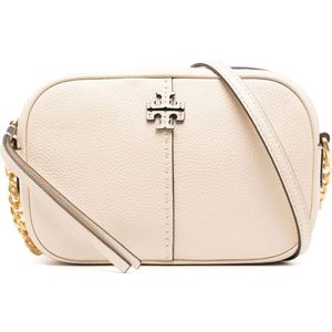 Tory Burch, Tassen, Dames, Beige, ONE Size, Leer, Mc Graw Camera Tas - Beige Cross Body