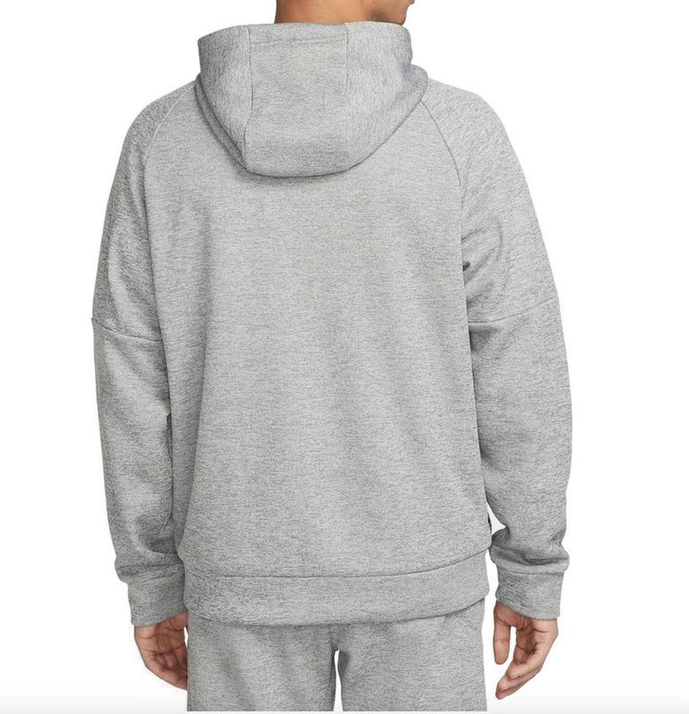 Nike Therma Therma-FIT fitnesstop met rits over de hele lengte voor heren - Grijs