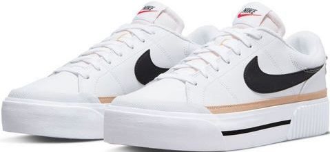 Nike - Court Legacy Lift - Damestrainers - Wit - Sleehak - Rubberen Buitensole