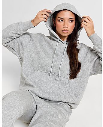 Nike w Nsw Phnx Flc Os Po Hoodie Dames Sporttrui - Grijs