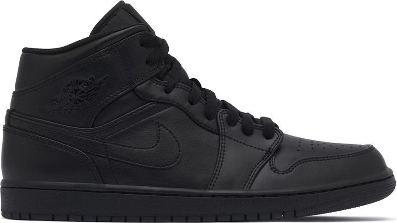 Nike Jordan Air 1 Mid 554724-050 Hoge sneakers voor heren, zwart, 42.5 EU