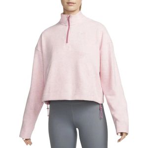 Nike - Therma-FIT HyperNatural - Half-Zip Sweater - Lichtroze - 60% Katoen 40% Polyester