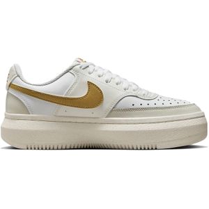 Nike, Witte sportiee leren sneakers oor dames Wit, Dames, Maat:37 1/2 EU