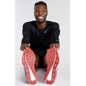 Nike Run Swift 3 Sneakers voor heren, Zwart Universiteit Rood Wit Antraciet, 42 EU