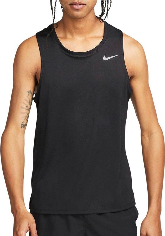 Nike Dri-fit Miler Heren Singlet Heren - Singlets - Kleur Zwart-multicolour - Maat M
