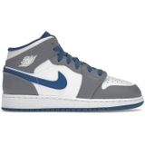 Jordan - 1 Mid - Sneakers - True Blue Cement - Leer