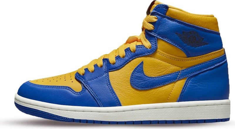 Air Jordan - 1 High Retro OG Reverse Laney - Basketbalschoenen - Geel - Blauw - Leer