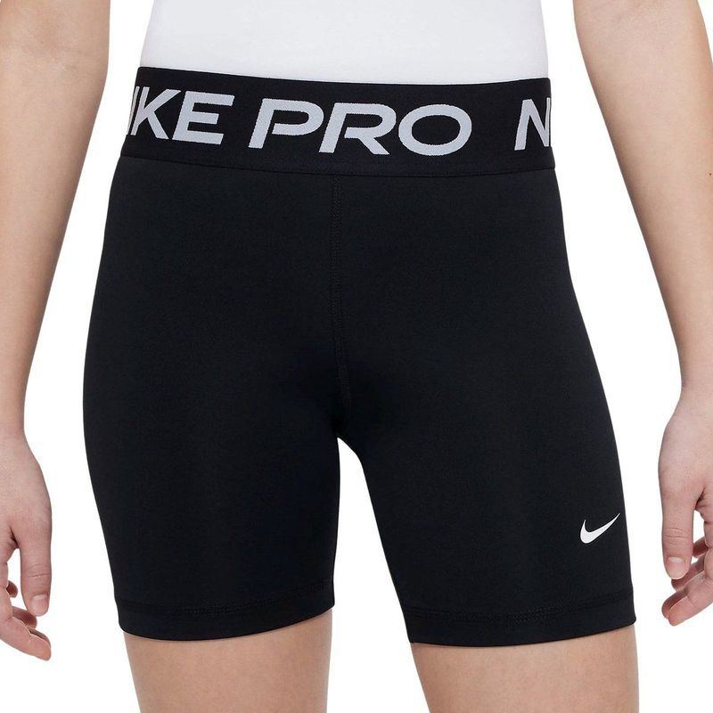 Nike Pro Dri-FIT meisjesshorts (13 cm) - Zwart