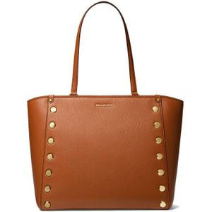 Michael Kors, Grote Tan Leren Tote Tas Bruin, Dames, Maat:ONE Size