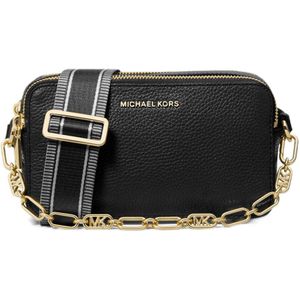 Michael Kors leren crossbody tas Jet Set Small zwart