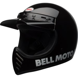 Bell Moto-3 Classic, kruishelm, Zwart/Wit, S