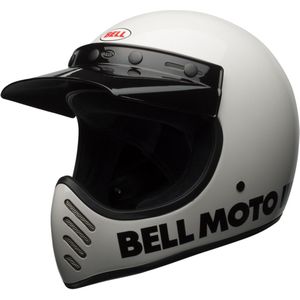 Bell Moto-3 Classic, kruishelm, Wit/Zwart, XL