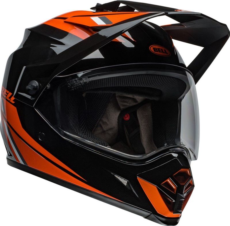 Bell MX-9 Adventure MIPS Alpine, enduro helm, zwart/oranje, M