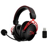 HyperX Cloud Alpha Wireless RED GAM HEADSET Draadloos Hoofdband Gamen Zwart, Rood