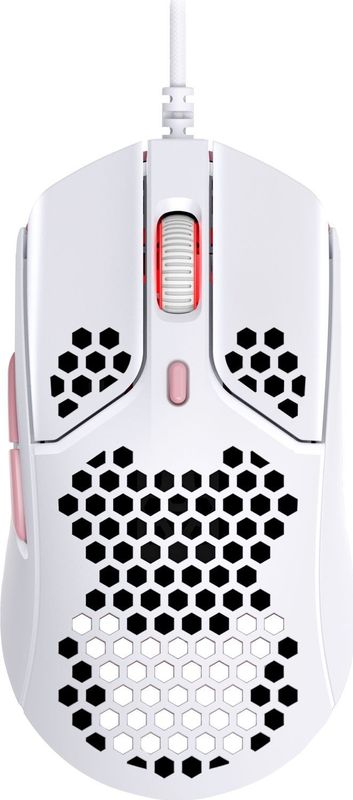 HyperX Pulsefire Haste RGB Gaming Muis - 16000DPI - Wit/Roze