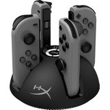 Game - ChargePlay Quad - Laadstation - Zwart - Inclusief 2 m USB-kabel