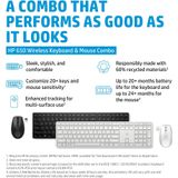 HP 650 - Draadloos Toetsenbord en Muis Combinatie - Qwerty - Zwart