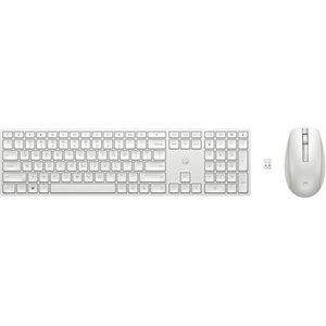 HP 650 Wireless Keyboard and Mouse Combo White toetsenbord Inclusief muis Thuis RF Draadloos