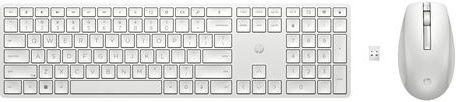 HP 650 Wireless Keyboard and Mouse Combo White toetsenbord Inclusief muis Thuis RF Draadloos