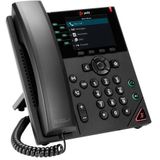Poly VVX 350 6-Line IP Phone and PoE-enabled IP telefoon Zwart 6 regels LED